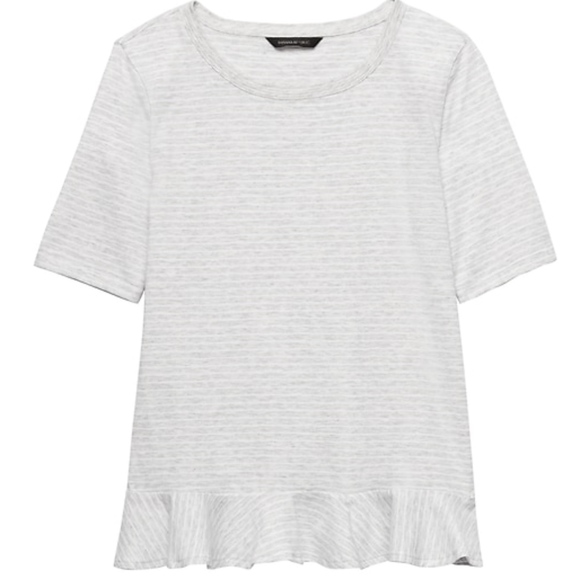 Banana Republic Tops - Banana Republic Ruffle Hem Couture Tee Sz Small